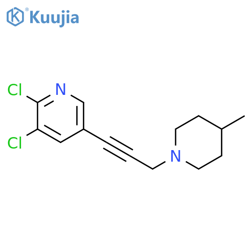 Pyridine, 2,3-dichloro-5-[3-(4-methyl-1-piperidinyl)-1-propynyl]- structure