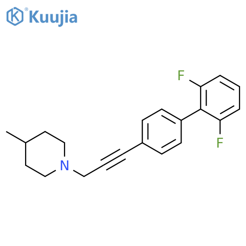 PIPERIDINE, 1-[3-(2',6'-DIFLUORO[1,1'-BIPHENYL]-4-YL)-2-PROPYNYL]-4-METHYL- structure