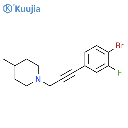 Piperidine, 1-[3-(4-bromo-3-fluorophenyl)-2-propynyl]-4-methyl- structure