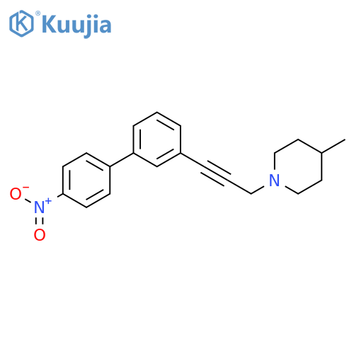 PIPERIDINE, 4-METHYL-1-[3-(4'-NITRO[1,1'-BIPHENYL]-3-YL)-2-PROPYNYL]- structure