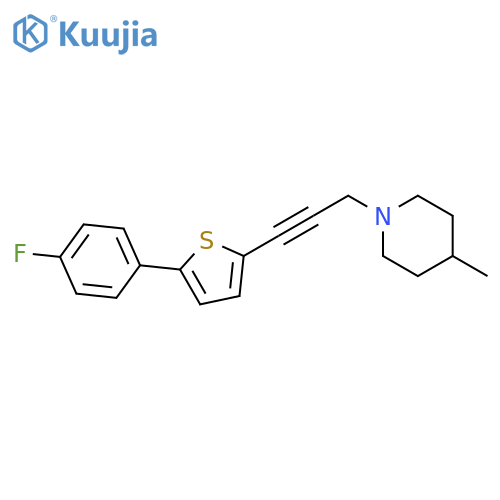 Piperidine, 1-[3-[5-(4-fluorophenyl)-2-thienyl]-2-propynyl]-4-methyl- structure