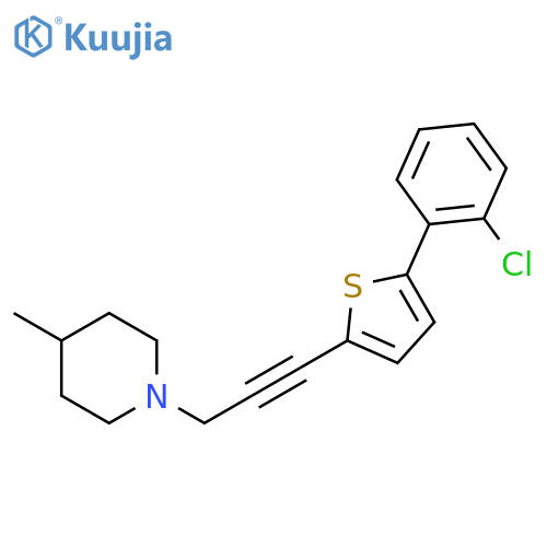 Piperidine, 1-[3-[5-(2-chlorophenyl)-2-thienyl]-2-propynyl]-4-methyl- structure