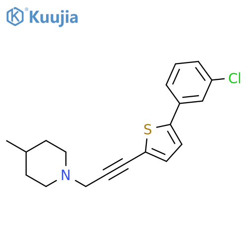 Piperidine, 1-[3-[5-(3-chlorophenyl)-2-thienyl]-2-propynyl]-4-methyl- structure
