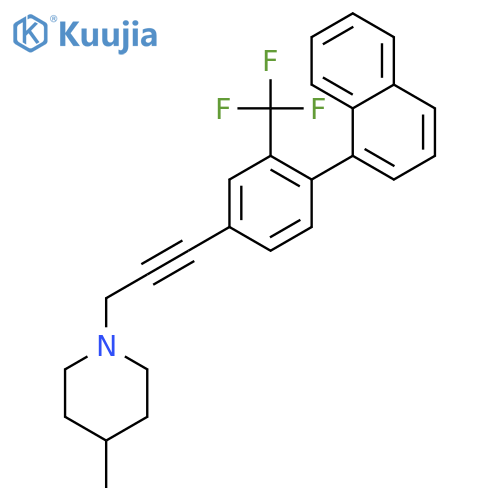 Piperidine,4-methyl-1-[3-[4-(1-naphthalenyl)-3-(trifluoromethyl)phenyl]-2-propynyl]- structure