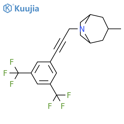 8-Azabicyclo[3.2.1]octane,8-[3-[3,5-bis(trifluoromethyl)phenyl]-2-propynyl]-3-methyl- structure