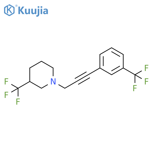 Piperidine,3-(trifluoromethyl)-1-[3-[3-(trifluoromethyl)phenyl]-2-propynyl]- structure