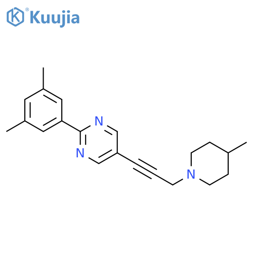 Pyrimidine,2-(3,5-dimethylphenyl)-5-[3-(4-methyl-1-piperidinyl)-1-propynyl]- structure