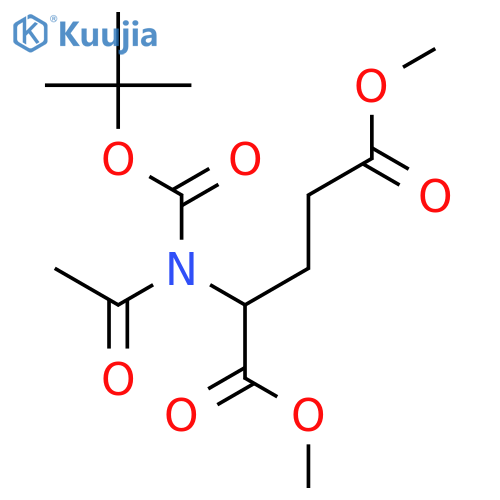 L-Glutamic acid, N-acetyl-N-[(1,1-dimethylethoxy)carbonyl]-, dimethylester structure