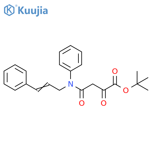 Butanoic acid, 2,4-dioxo-4-[phenyl(3-phenyl-2-propenyl)amino]-,1,1-dimethylethyl ester structure