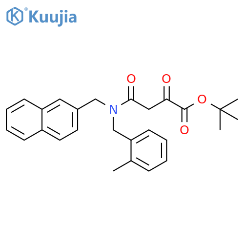 Butanoic acid,4-[[(2-methylphenyl)methyl](2-naphthalenylmethyl)amino]-2,4-dioxo-,1,1-dimethylethyl ester structure
