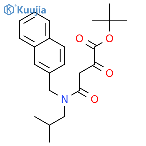 Butanoic acid,4-[(2-methylpropyl)(2-naphthalenylmethyl)amino]-2,4-dioxo-,1,1-dimethylethyl ester structure