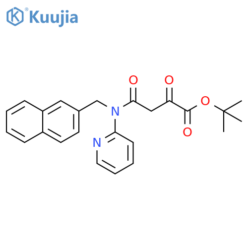 Butanoic acid, 4-[(2-naphthalenylmethyl)-2-pyridinylamino]-2,4-dioxo-,1,1-dimethylethyl ester structure