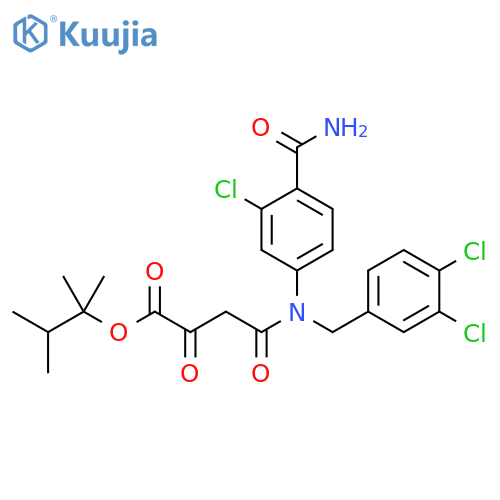 Butanoic acid,4-[[4-(aminocarbonyl)-3-chlorophenyl][(3,4-dichlorophenyl)methyl]amino]-2,4-dioxo-, 1,1,2-trimethylpropyl ester structure