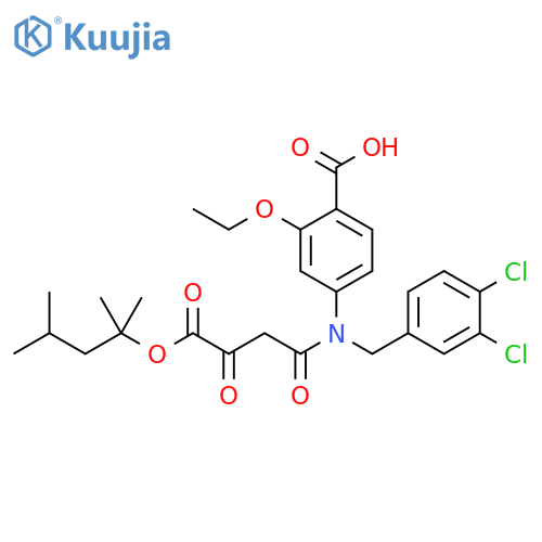 Benzoic acid,4-[[(3,4-dichlorophenyl)methyl][1,3,4-trioxo-4-(1,1,3-trimethylbutoxy)butyl]amino]-2-ethoxy- structure