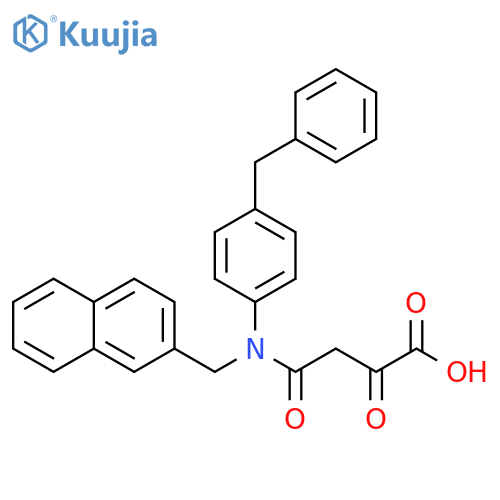 Butanoic acid,4-[(2-naphthalenylmethyl)[4-(phenylmethyl)phenyl]amino]-2,4-dioxo- structure