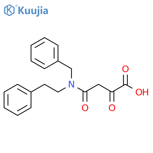 Butanoic acid, 2,4-dioxo-4-[(2-phenylethyl)(phenylmethyl)amino]- structure