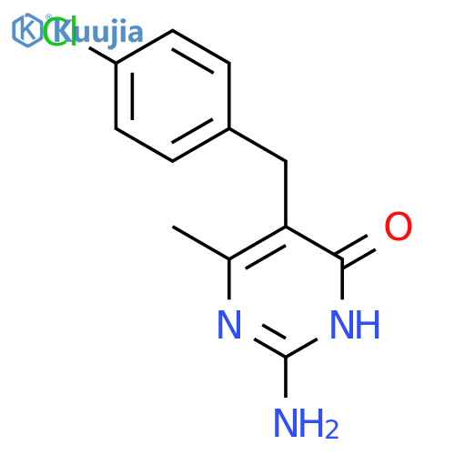2-Amino-5-(4-chlorobenzyl)-6-methylpyrimidin-4(3H)-one structure