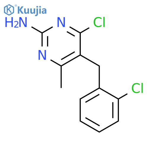 4-Chloro-5-(2-chloro-benzyl)-6-methyl-pyrimidin-2-ylamine structure