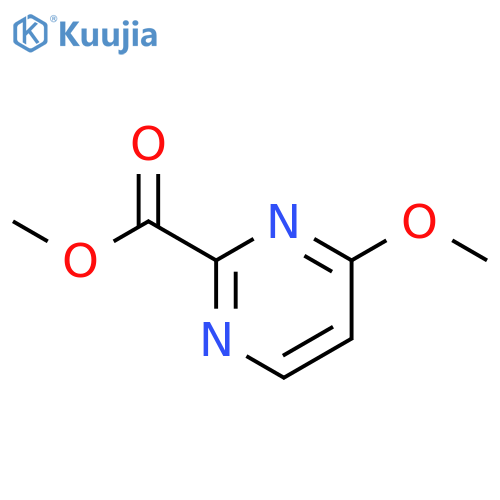 2-Pyrimidinecarboxylicacid, 4-methoxy-, methyl ester structure