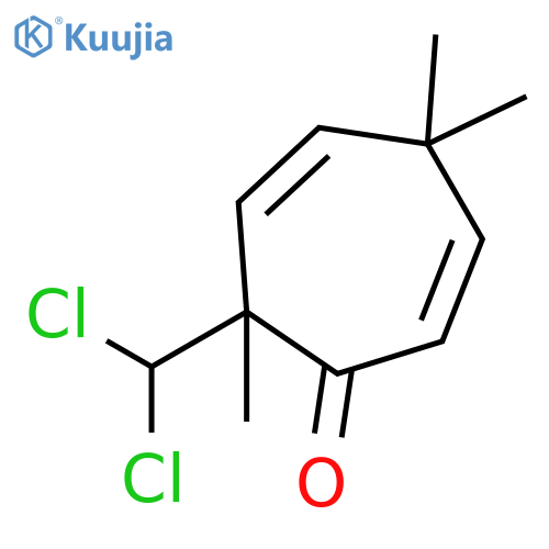 2,5-Cycloheptadien-1-one, 7-(dichloromethyl)-4,4,7-trimethyl- structure