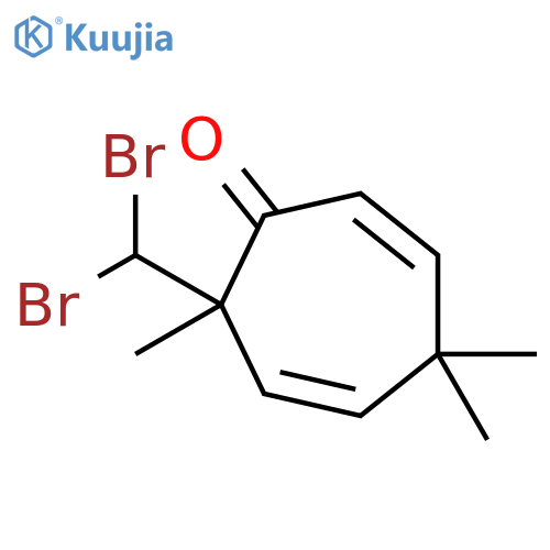 2,5-Cycloheptadien-1-one, 7-(dibromomethyl)-4,4,7-trimethyl- structure