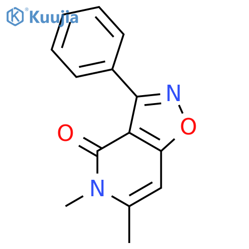 Isoxazolo[4,5-c]pyridin-4(5H)-one, 5,6-dimethyl-3-phenyl- structure