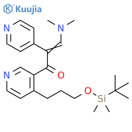 2-Propen-1-one,3-(dimethylamino)-1-[4-[3-[[(1,1-dimethylethyl)dimethylsilyl]oxy]propyl]-3-pyridinyl]-2-(4-pyridinyl)- structure
