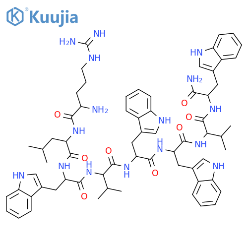 L-Tryptophanamide,L-arginyl-L-leucyl-L-tryptophyl-L-valyl-L-tryptophyl-L-tryptophyl-L-valyl- structure