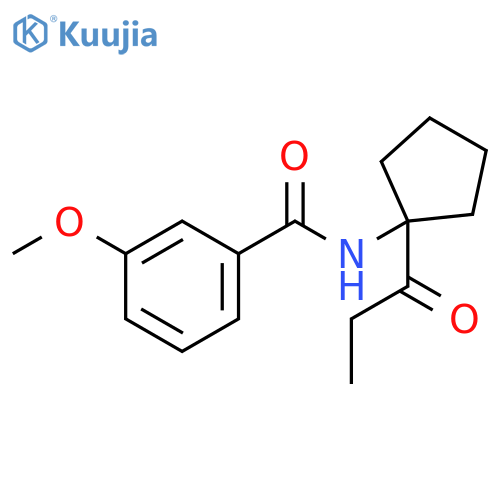 Benzamide, 3-methoxy-N-[1-(1-oxopropyl)cyclopentyl]- structure