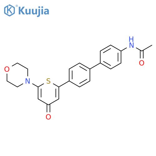 Acetamide,N-[4'-[6-(4-morpholinyl)-4-oxo-4H-thiopyran-2-yl][1,1'-biphenyl]-4-yl]- structure