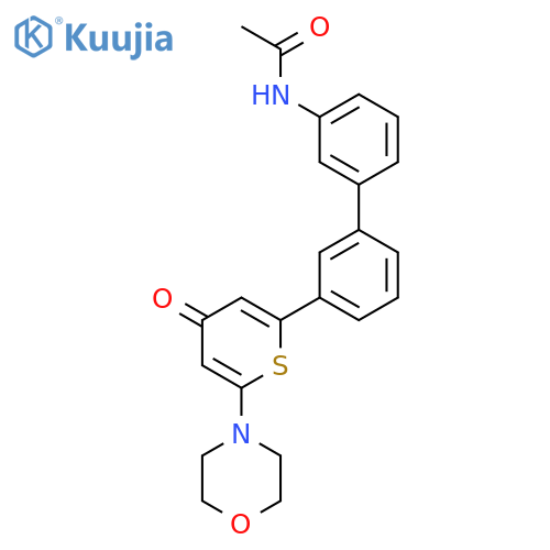Acetamide,N-[3'-[6-(4-morpholinyl)-4-oxo-4H-thiopyran-2-yl][1,1'-biphenyl]-3-yl]- structure