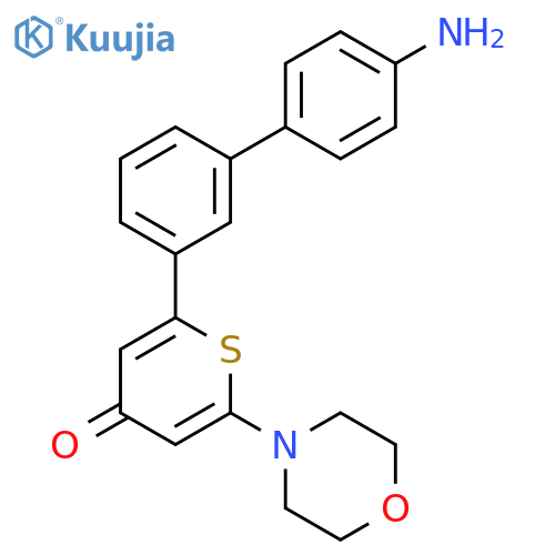 4H-THIOPYRAN-4-ONE, 2-(4'-AMINO[1,1'-BIPHENYL]-3-YL)-6-(4-MORPHOLINYL)- structure