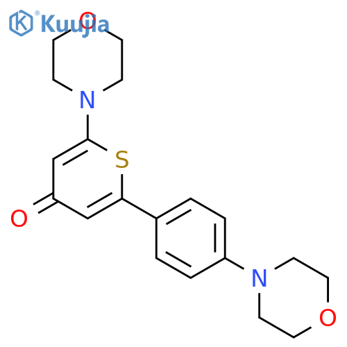 4H-Thiopyran-4-one, 2-(4-morpholinyl)-6-[4-(4-morpholinyl)phenyl]- structure