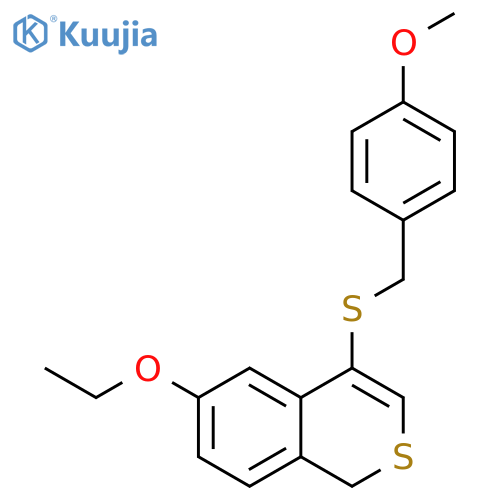 1H-2-Benzothiopyran, 6-ethoxy-4-[[(4-methoxyphenyl)methyl]thio]- structure