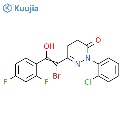 3(2H)-Pyridazinone,6-[1-bromo-2-(2,4-difluorophenyl)-2-hydroxyethenyl]-2-(2-chlorophenyl)-4,5-dihydro- structure