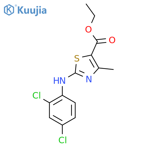 Ethyl 2-((2,4-dichlorophenyl)amino)-4-methylthiazole-5-carboxylate structure