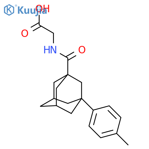 2-{3-(4-methylphenyl)adamantan-1-ylformamido}acetic acid structure