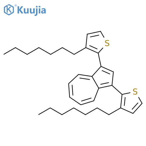 Thiophene, 2,2'-(1,3-azulenediyl)bis[3-heptyl- structure