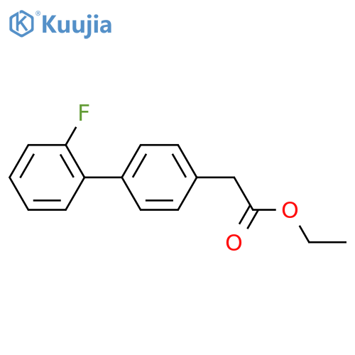 Ethyl 2-(2'-fluoro-[1,1'-biphenyl]-4-yl)acetate structure