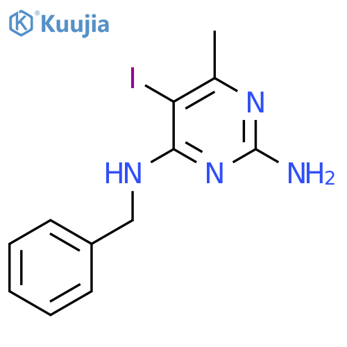 N4-Benzyl-5-iodo-6-methylpyrimidine-2,4-diamine structure