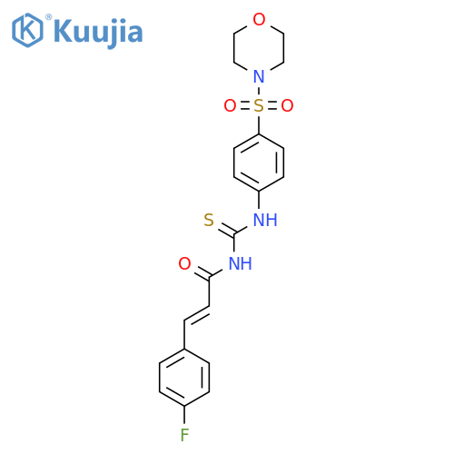 1-(2E)-3-(4-fluorophenyl)prop-2-enoyl-3-4-(morpholine-4-sulfonyl)phenylthiourea structure