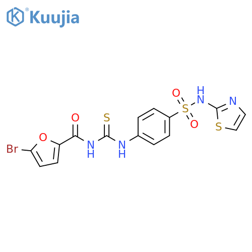 3-(5-bromofuran-2-carbonyl)-1-{4-(1,3-thiazol-2-yl)sulfamoylphenyl}thiourea structure