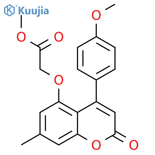 methyl 2-[4-(4-methoxyphenyl)-7-methyl-2-oxochromen-5-yl]oxyacetate structure