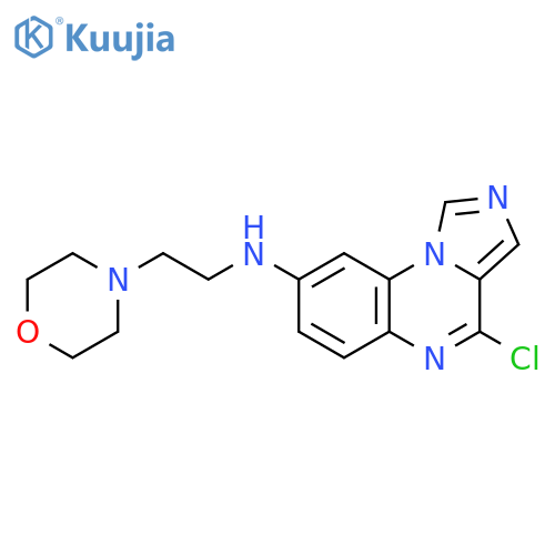 Imidazo[1,5-a]quinoxalin-8-amine, 4-chloro-N-[2-(4-morpholinyl)ethyl]- structure