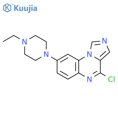 Imidazo[1,5-a]quinoxaline, 4-chloro-8-(4-ethyl-1-piperazinyl)- structure