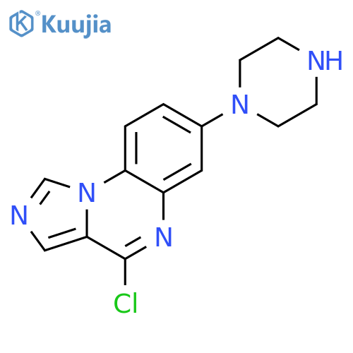 Imidazo[1,5-a]quinoxaline, 4-chloro-7-(1-piperazinyl)- structure