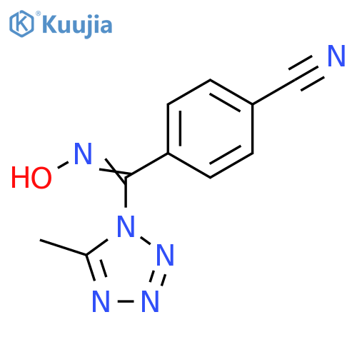 1H-Tetrazole, 1-[(4-cyanophenyl)(hydroxyimino)methyl]-5-methyl- structure