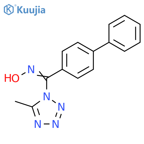 1H-Tetrazole, 1-[[1,1'-biphenyl]-4-yl(hydroxyimino)methyl]-5-methyl- structure
