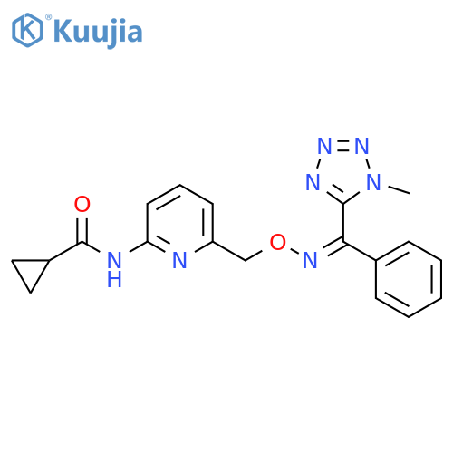 Cyclopropanecarboxamide,N-[6-[[[(Z)-[(1-methyl-1H-tetrazol-5-yl)phenylmethylene]amino]oxy]methyl]-2-pyridinyl]- structure