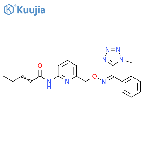 2-Pentenamide,N-[6-[[[(Z)-[(1-methyl-1H-tetrazol-5-yl)phenylmethylene]amino]oxy]methyl]-2-pyridinyl]- structure